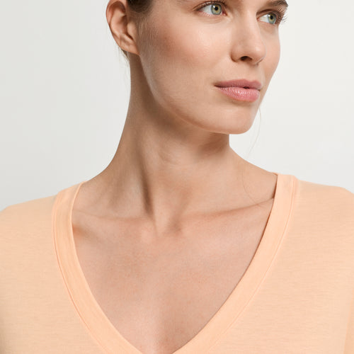 Sleep And Lounge Short Sleeve Shirt | Peach Nougat 79050-2274