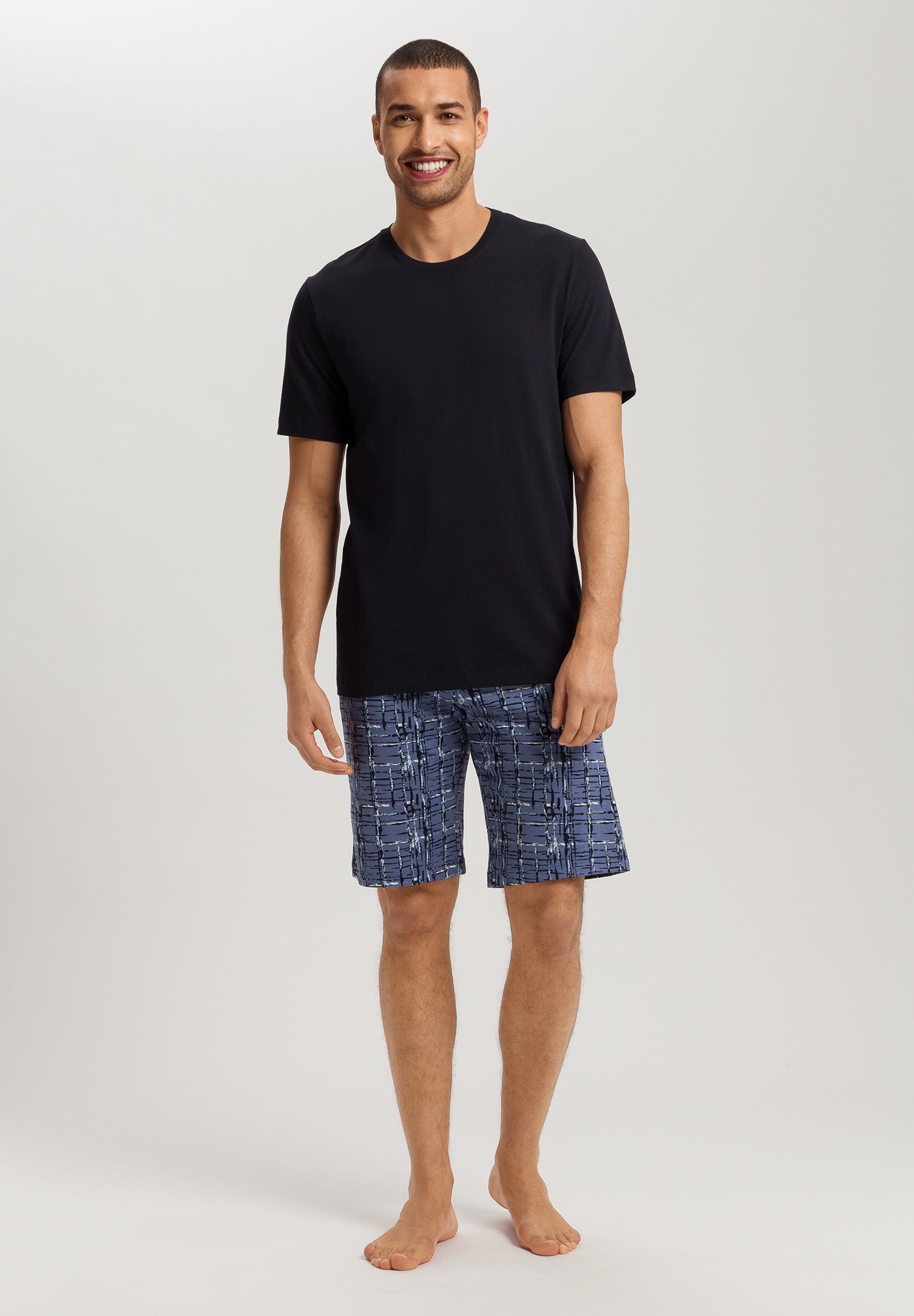 Night And Day S/Slv Pajama | Liquid Check 79267-2354