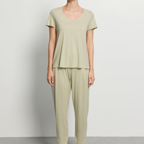Sleep And Lounge Cotton Blend Lounge Pants | Moss Green 79320-2720