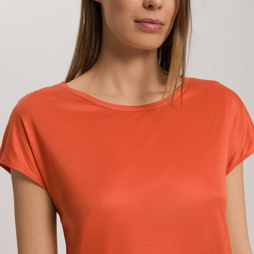 Sleep And Lounge Short Sleeve Shirt | Coral Gold 79391-1279