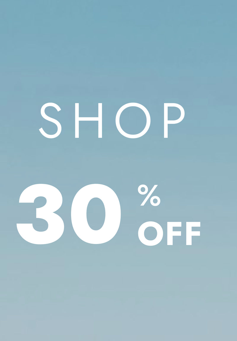Promotional text 'SHOP 30% OFF' on a light blue background