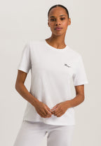 Natural Shirt Cotton Embroidered Logo T-Shirt | White 78806-101