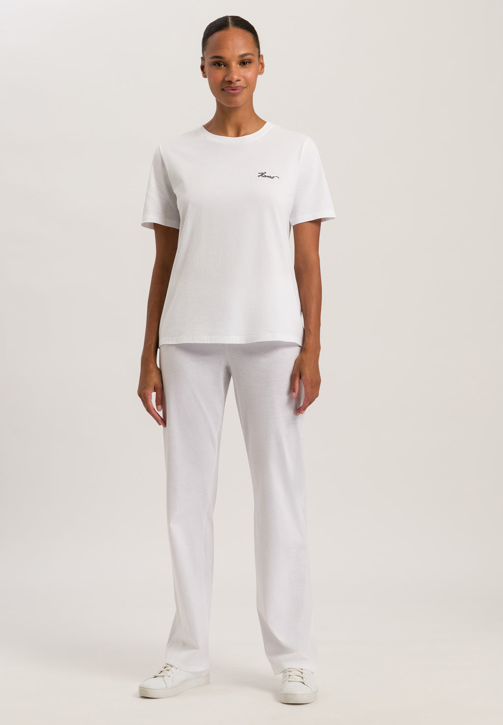 Natural Shirt Cotton Embroidered Logo T-Shirt | White 78806-101