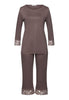 Moments Lace Trim Cotton Pajama Set | Stonewash 77928-2756