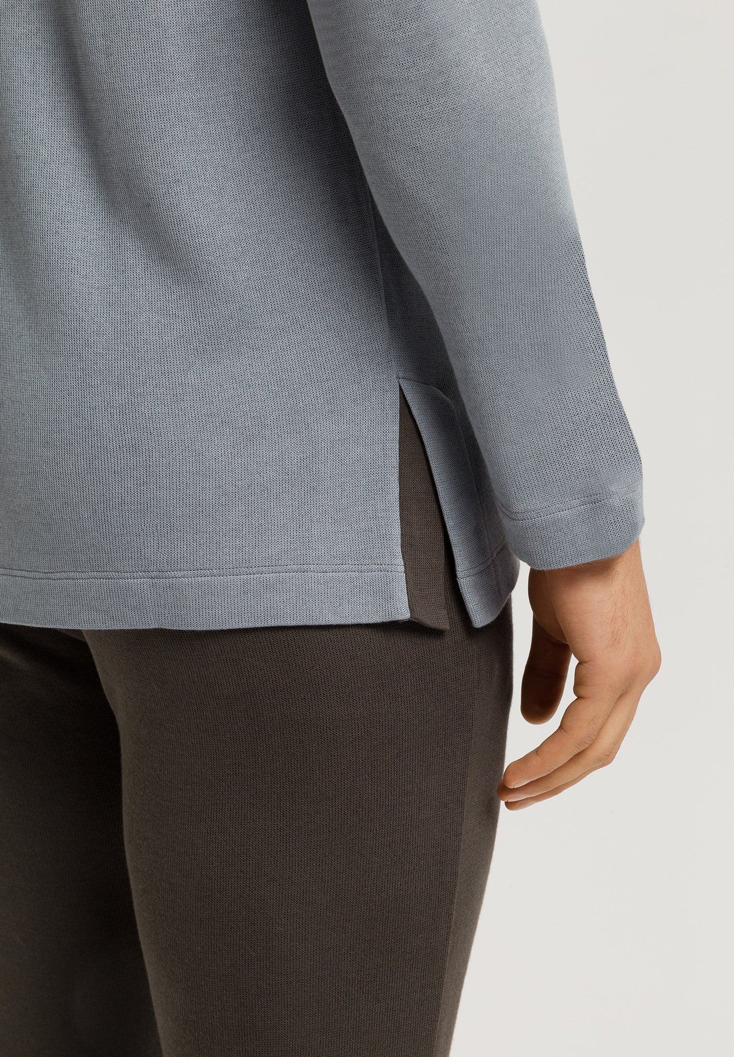 Woolen Comfort Tencel™ And Cashmere Top | Cliff Grey 75875-2680