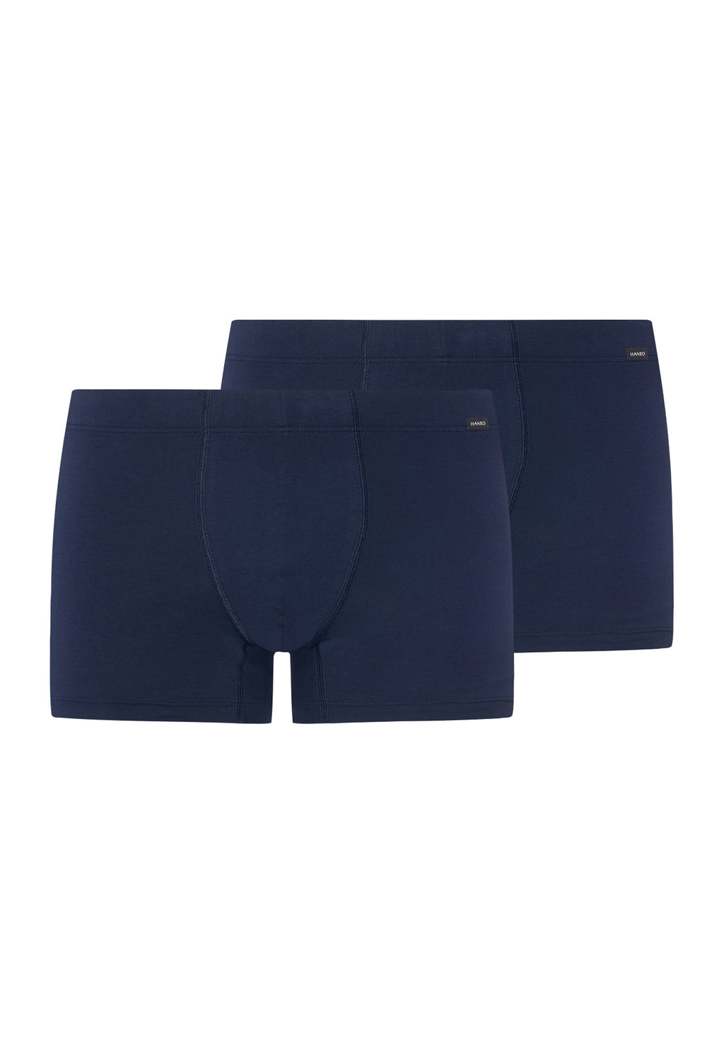 Cotton Essentials 2-Pack Cotton Boxer Briefs With Covered Waistband | Deep Navy/ Deep Navy 73079-1937