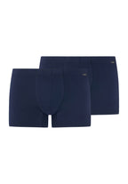 Cotton Essentials 2-Pack Cotton Boxer Briefs With Covered Waistband | Deep Navy/ Deep Navy 73079-1937