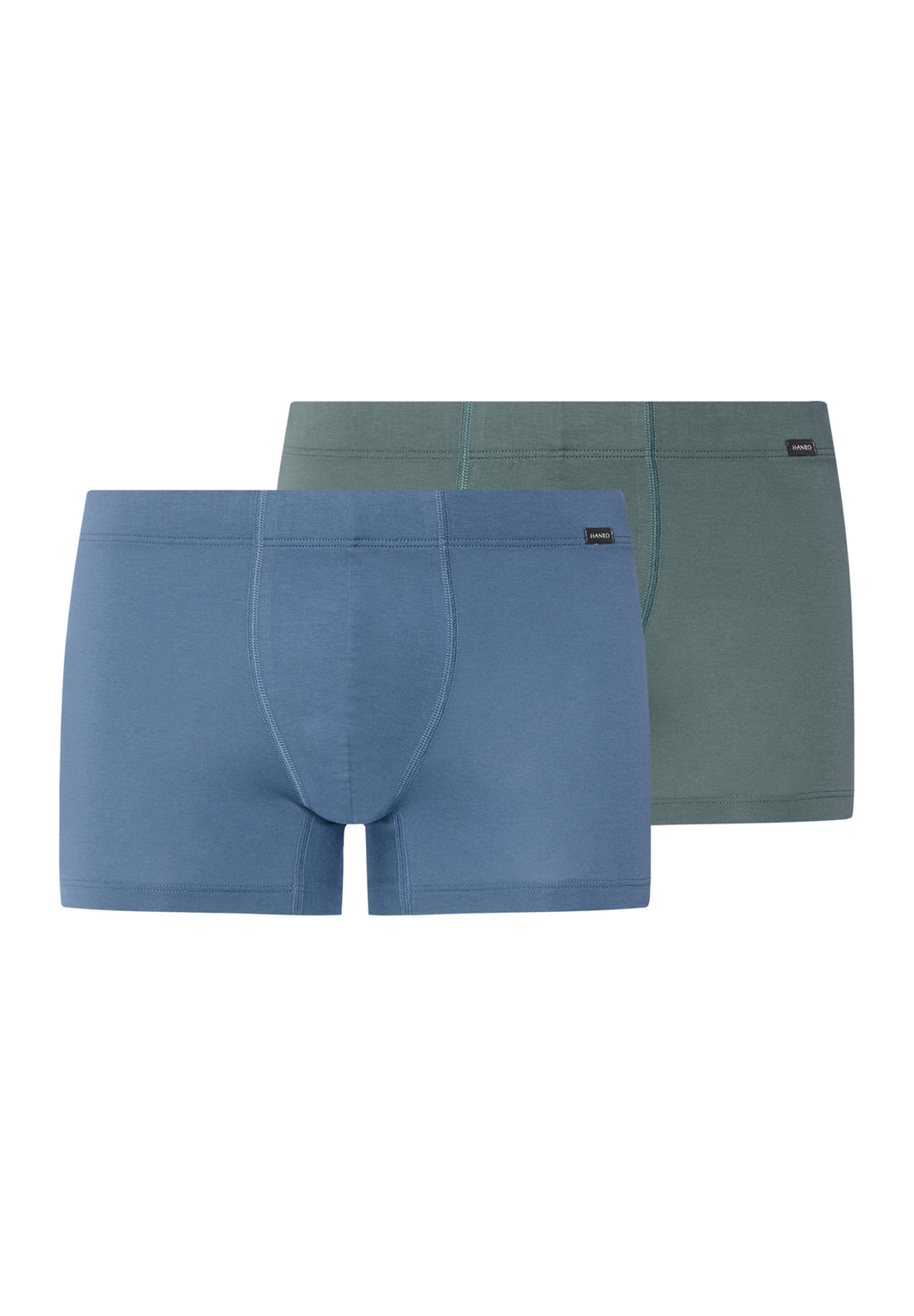 Cotton Essentials 2-Pack Cotton Boxer Briefs With Covered Waistband | Studio Green / Retro Bl 73079-3117