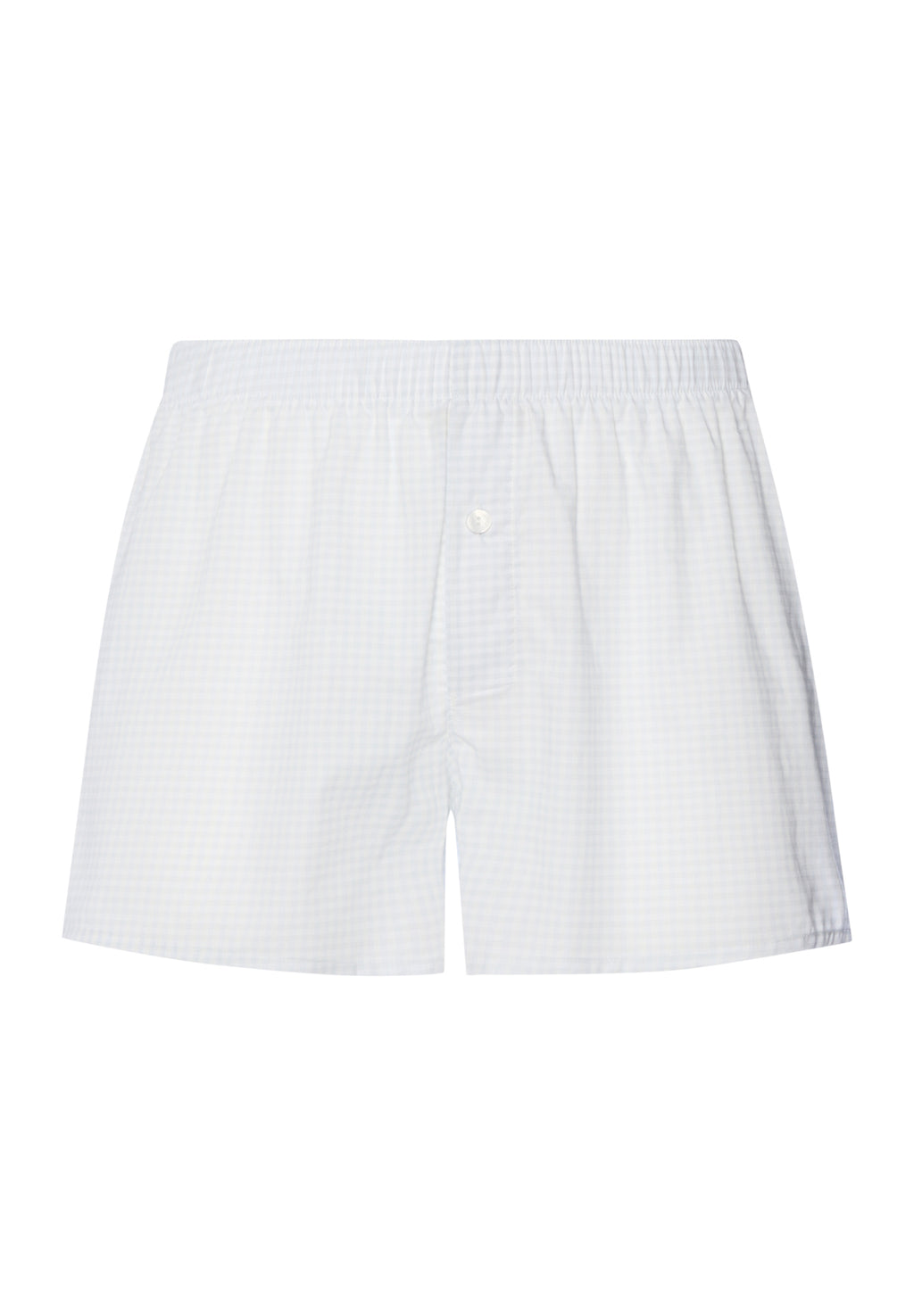 White boxer shorts on a white background