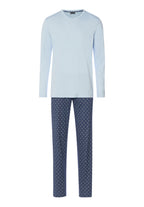 Night And Day Crew Neck Cotton Pajama Set | Squared Harmony 75111-3100