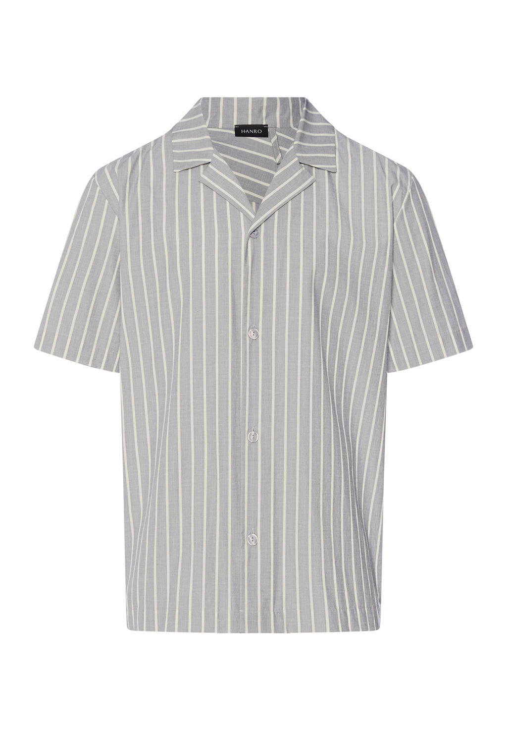 Night And Day Cotton Button Front Collared Shirt | Denim Stripe 75754-3108