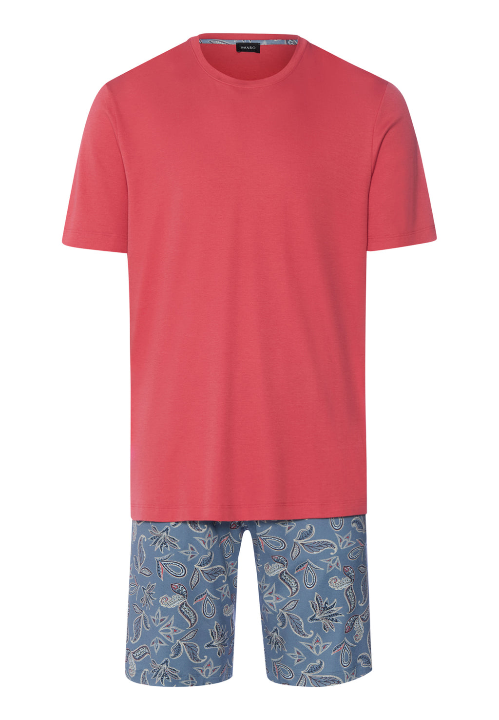 Night And Day Crew Neck Cotton Short Pajama Set | Seaside Paisley 75110-3102