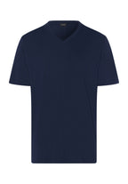 Navy blue t-shirt on a white background