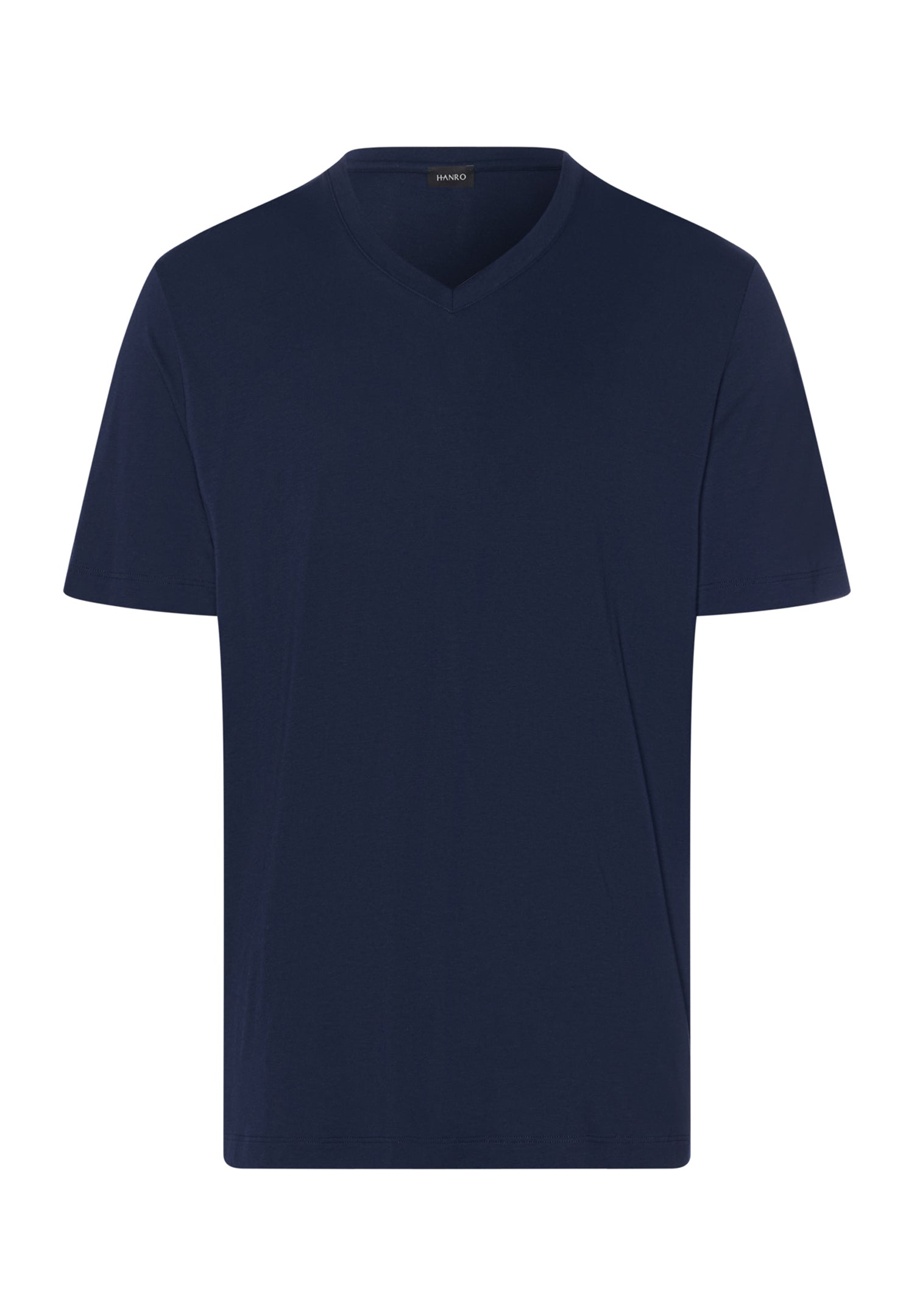 Navy blue t-shirt on a white background