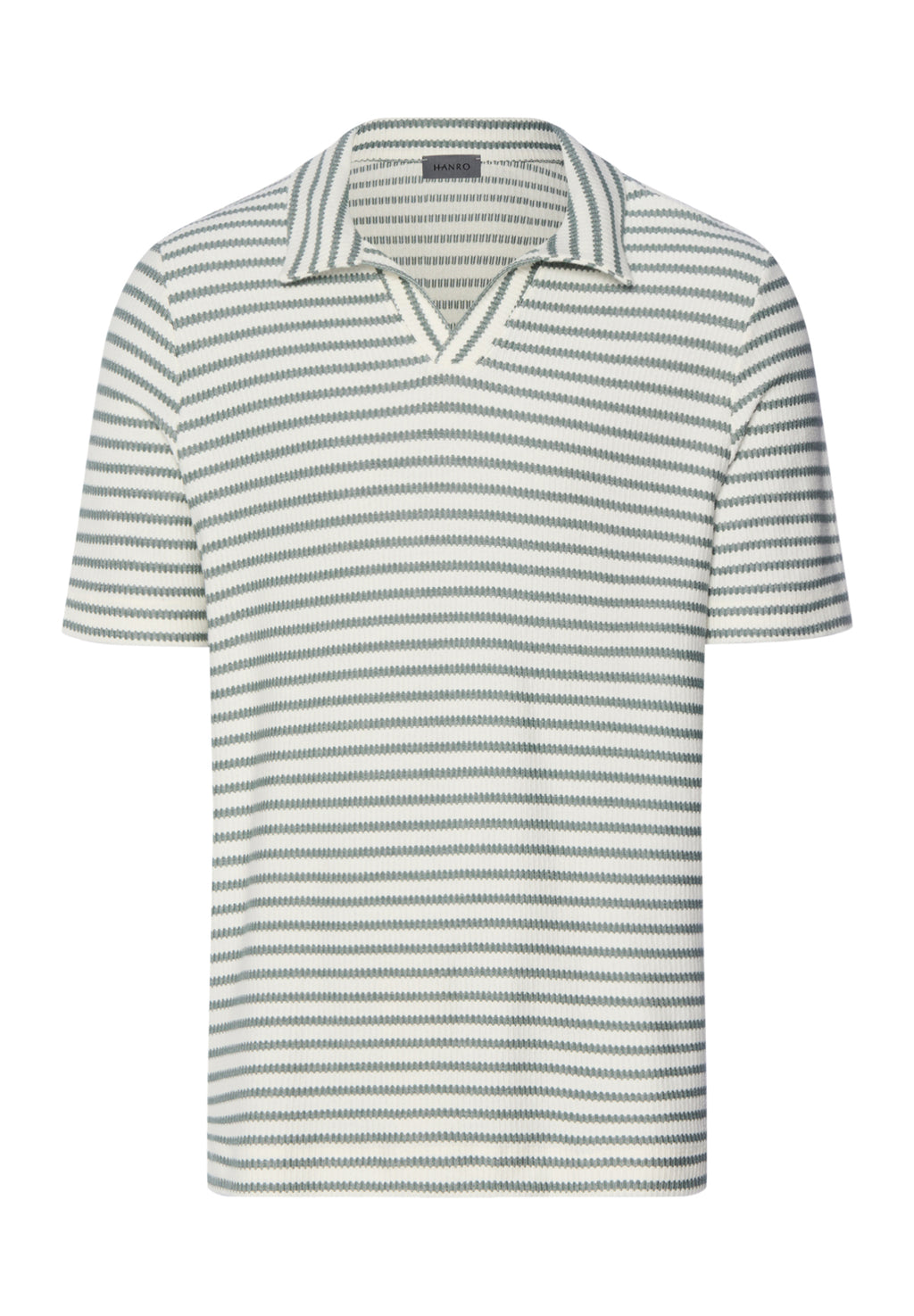 Striped polo shirt on a white background