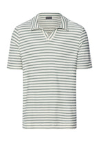 Striped polo shirt on a white background