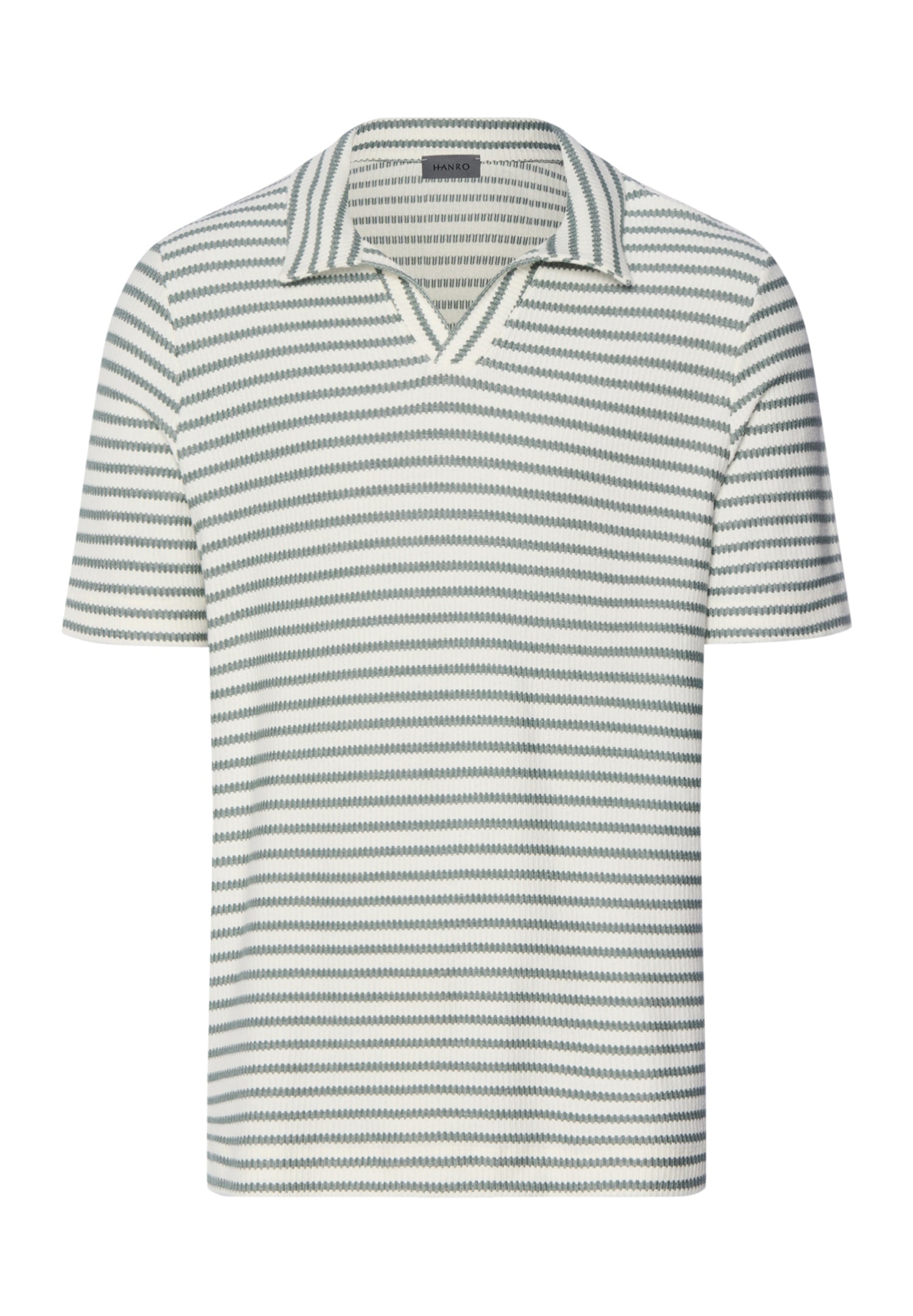 Striped polo shirt on a white background