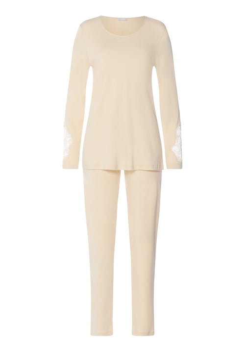 Belen Embroidered Cotton Pajama Set | Summer Sand 74748-2811