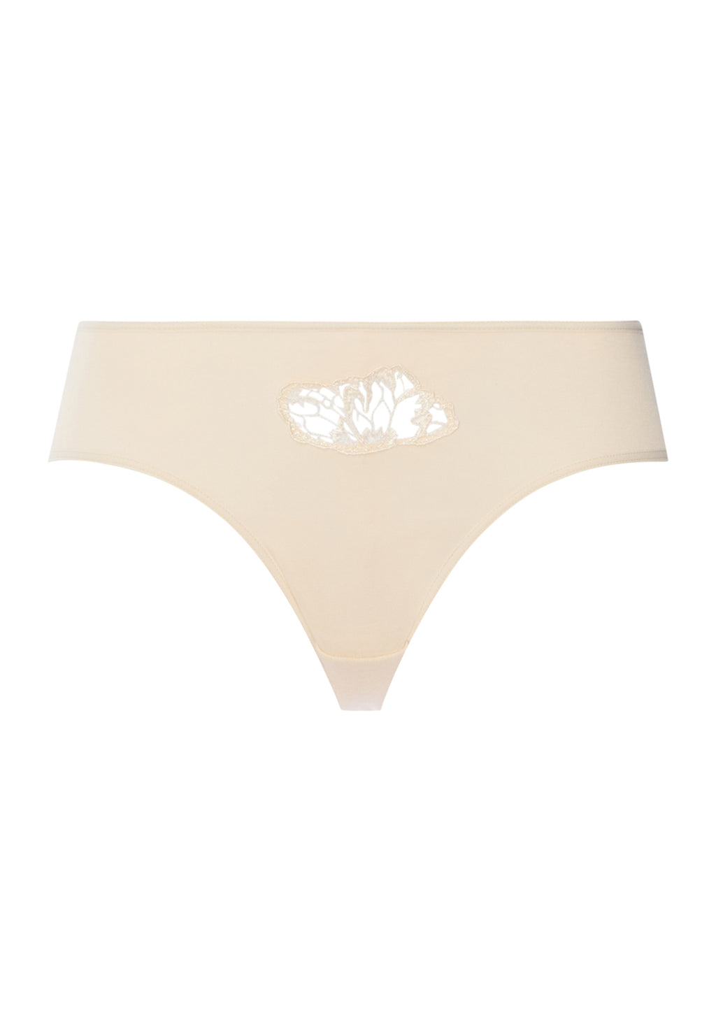 Belen Embroidered Cotton High Cut Briefs | Summer Sand 70814-2811