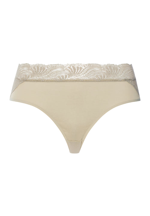 Cotton Delight Lace Trim Cotton High Cut Brief | Olive Stem 71835-2661