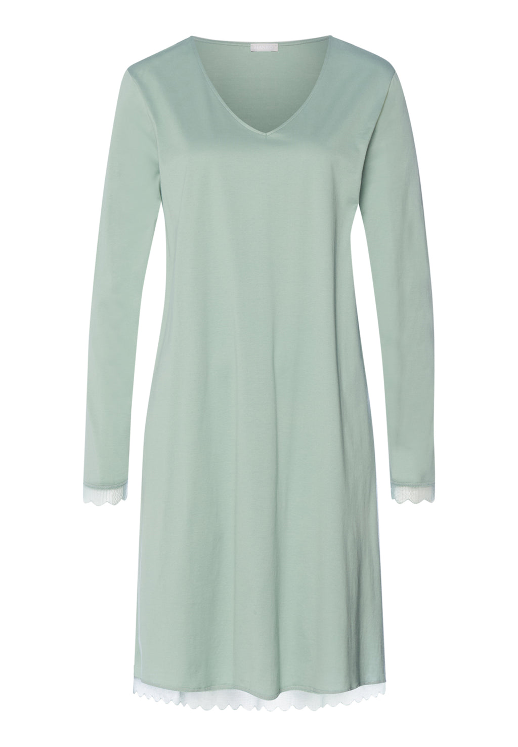 Inaya Scalloped Lace Cotton Nightgown | Dark Seafoam 74737-2733
