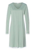 Inaya Scalloped Lace Cotton Nightgown | Dark Seafoam 74737-2733