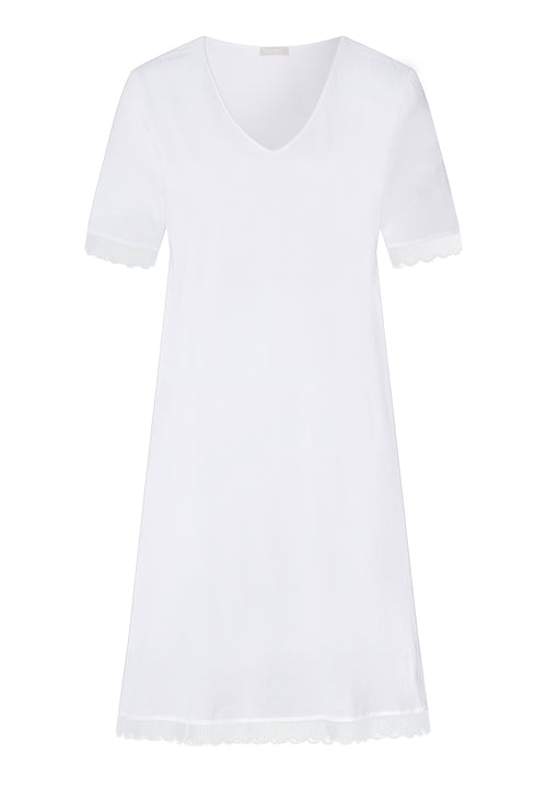 Inaya Scalloped Lace Cotton Nightgown | White 74736-101