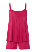 Juliet Pleated Cotton Pajama Set | Light Sangria 77705-2465
