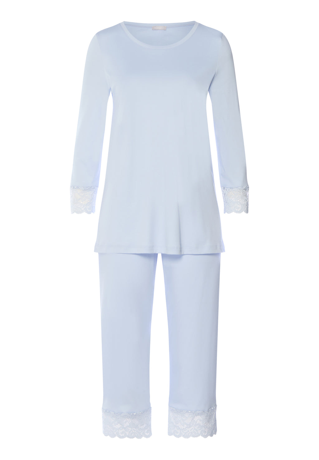 Light blue pajama set on a white background