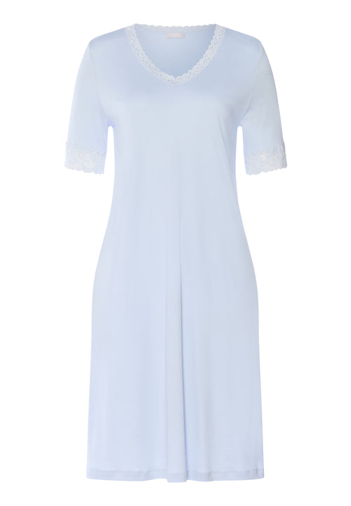 Moments Lace Trim Cotton Nightgown | Blue Dove 77040-2581