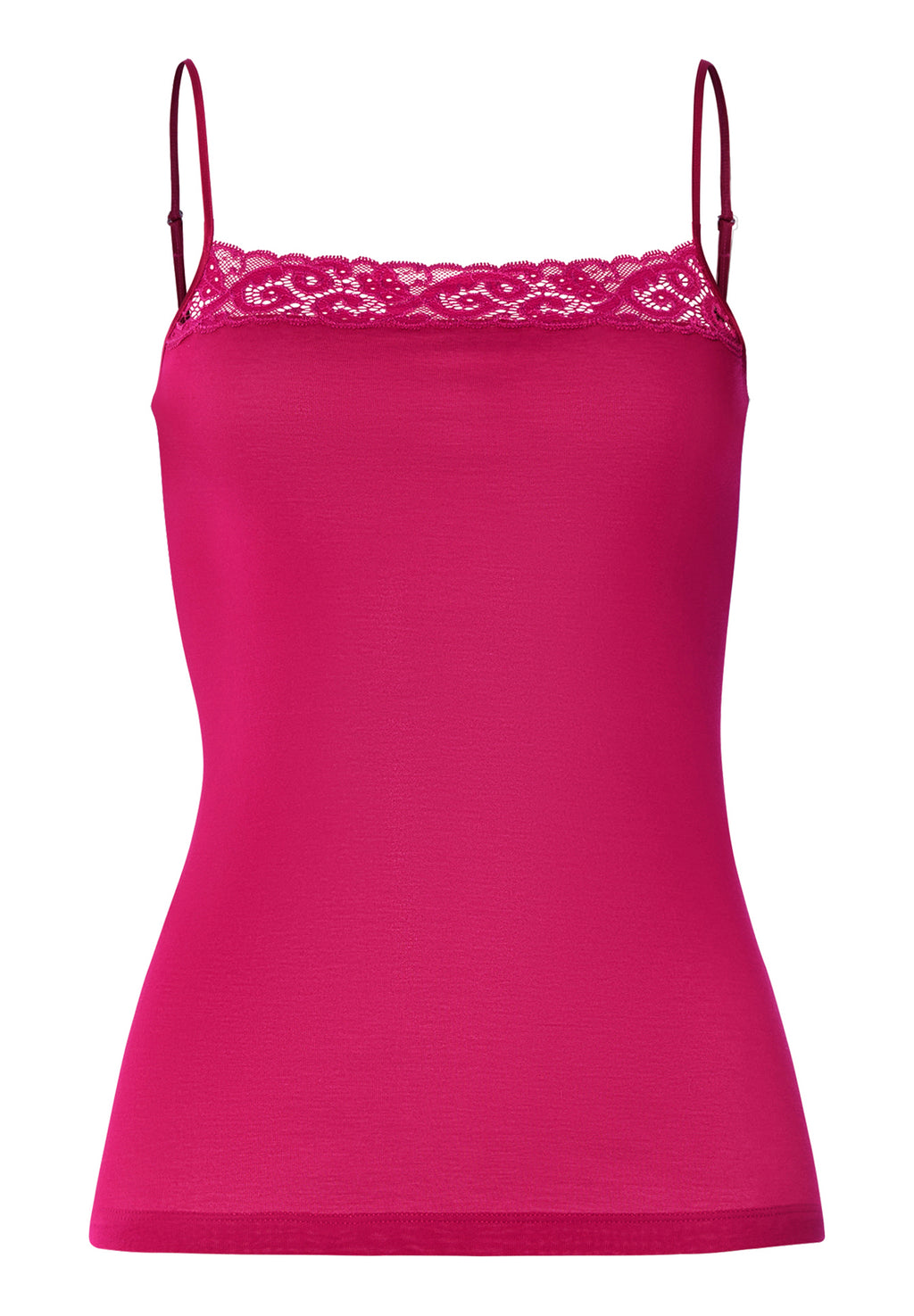 Moments Lace Trim Cotton Camisole | Light Sangria 71484-2465