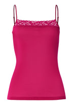 Moments Lace Trim Cotton Camisole | Light Sangria 71484-2465