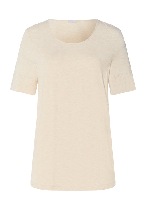 Beige t-shirt on a white background