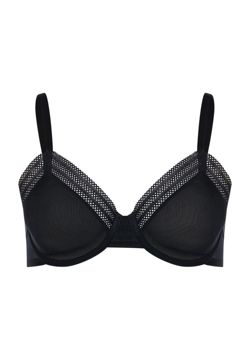 Orea Semi-Sheer Underwire Bra | Black 70808-019