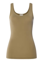 Touch Feeling Round Neck Tank Top | Covert Green 71814-2727
