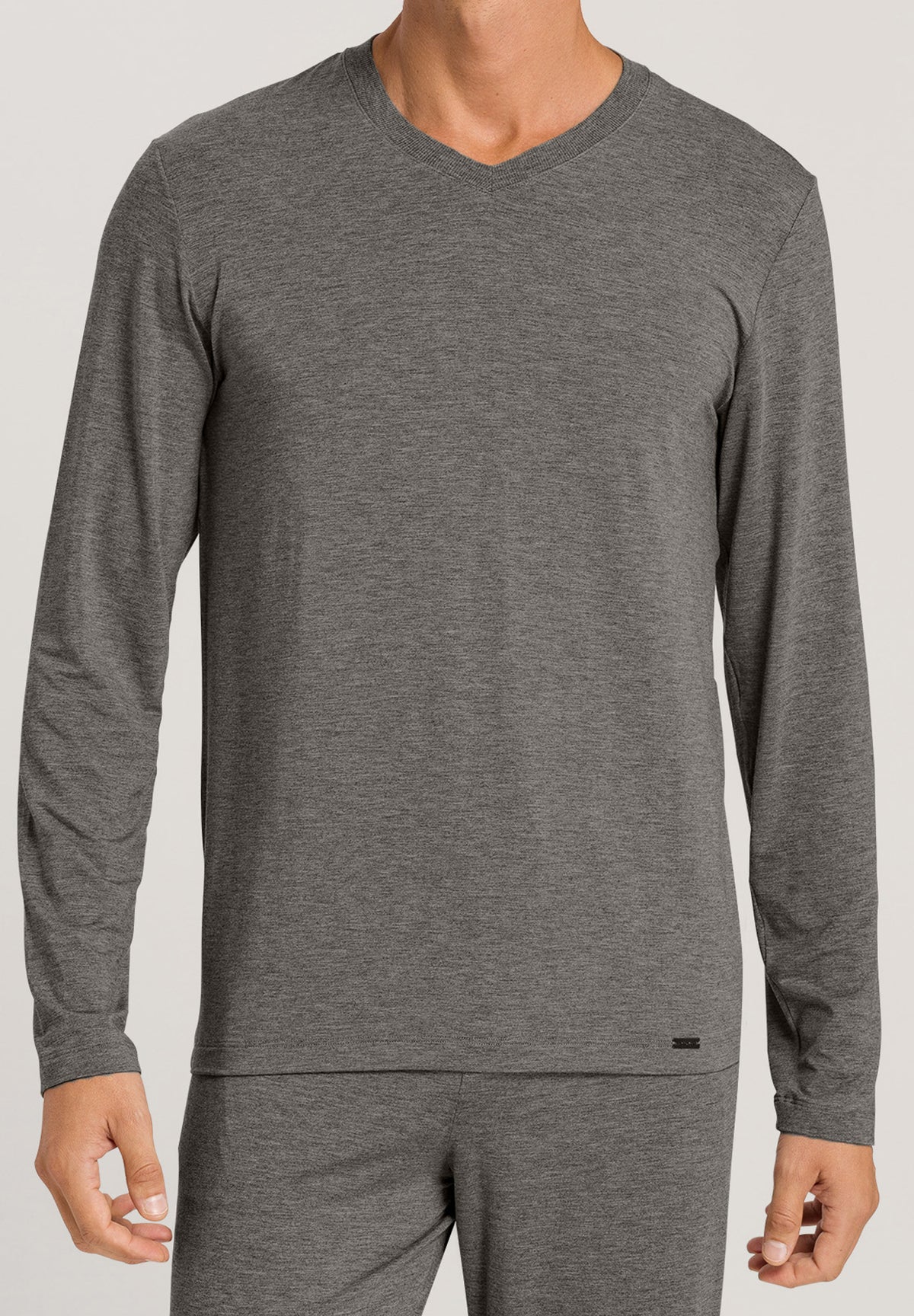 Casuals V-Neck Top | Stone Melange 75036-1945