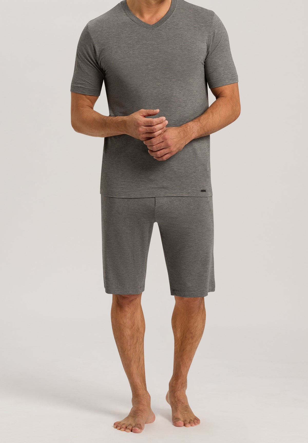 Casuals Drawstring Shorts | Stone Melange 75039-1945