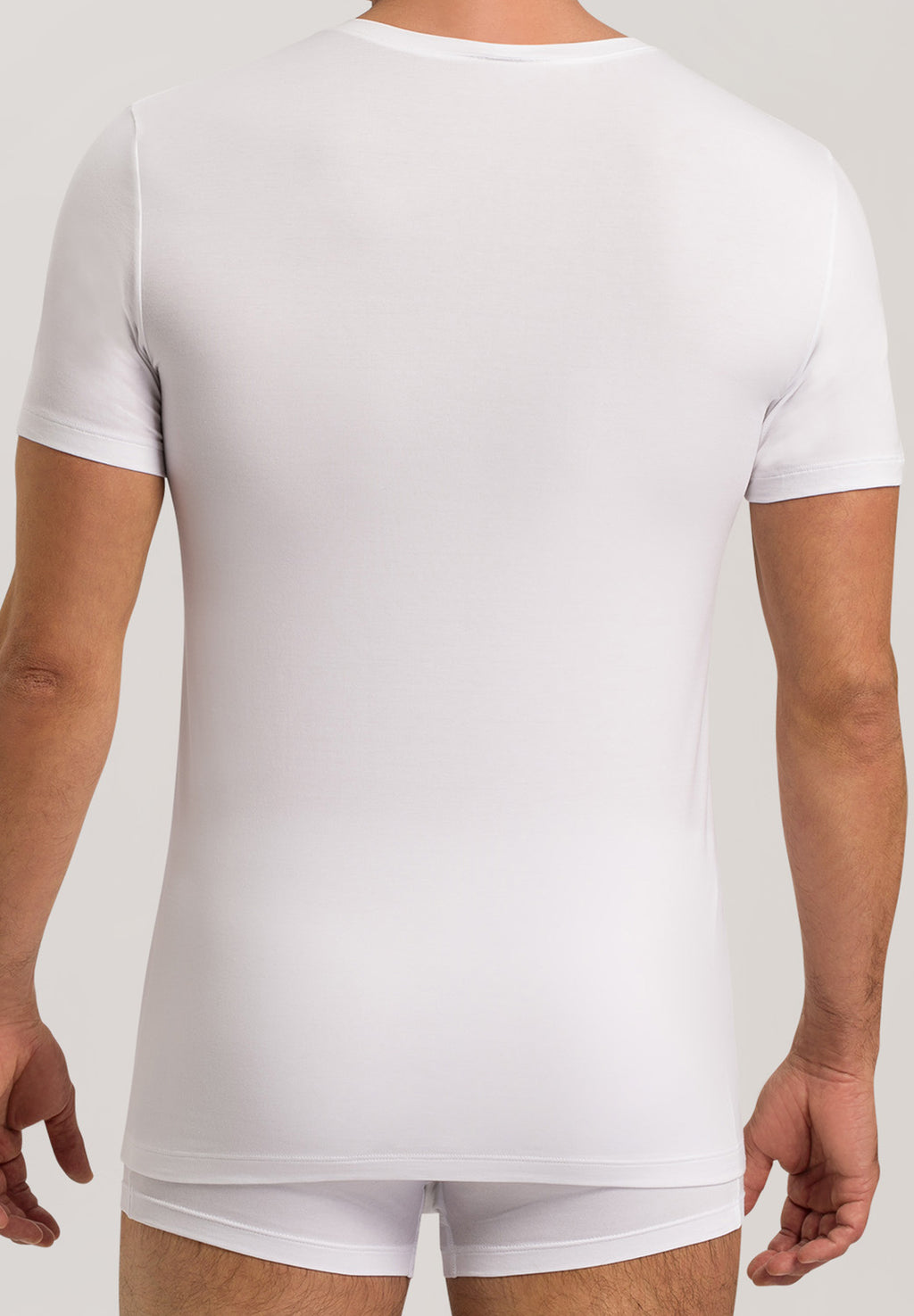 Cotton Superior Fitted V-Neck Cotton T-Shirt | White 73089-101