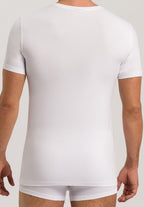 Cotton Superior Fitted V-Neck Cotton T-Shirt | White 73089-101