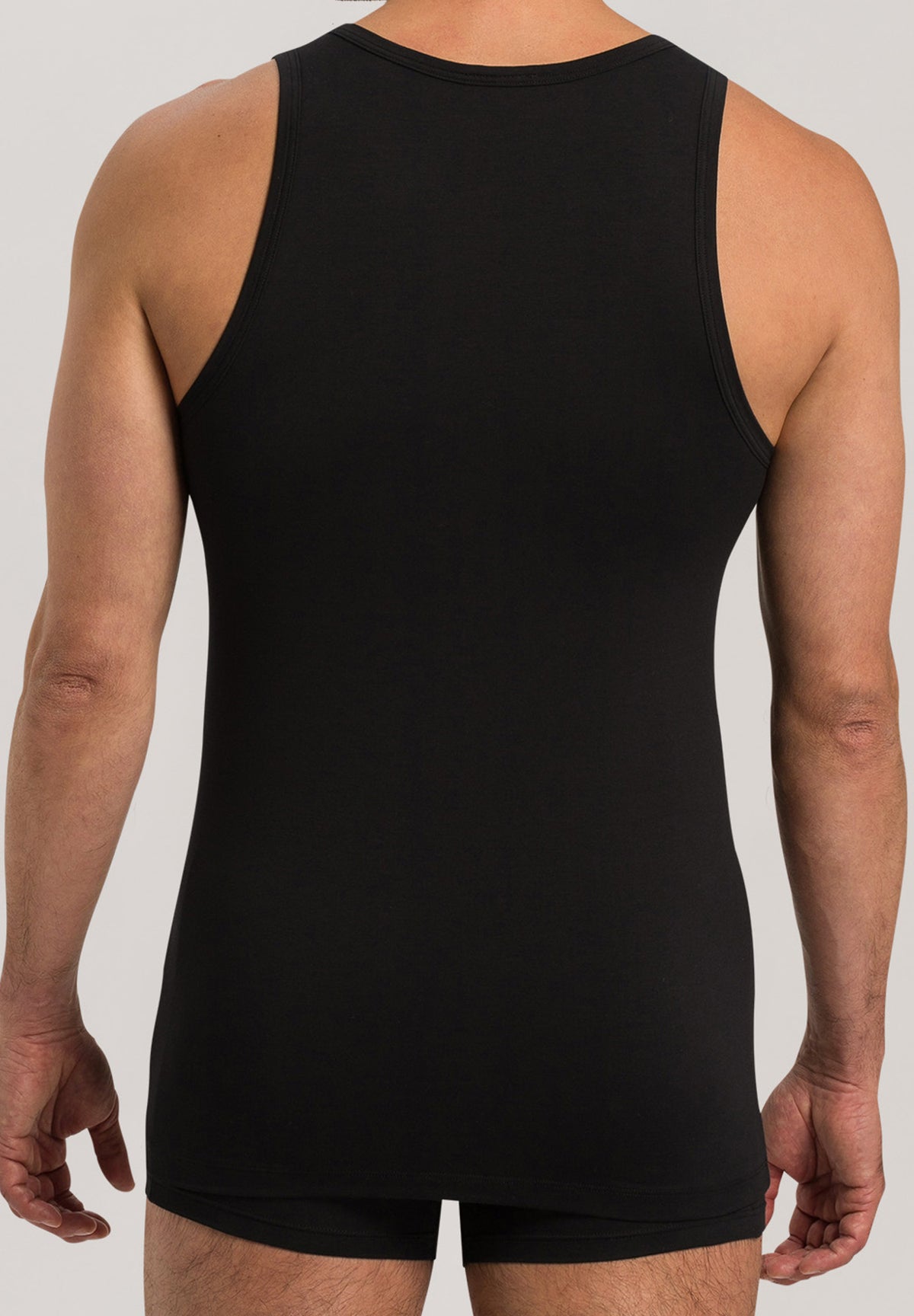 Cotton Superior Fitted Cotton Tank Top | Black 73087-199