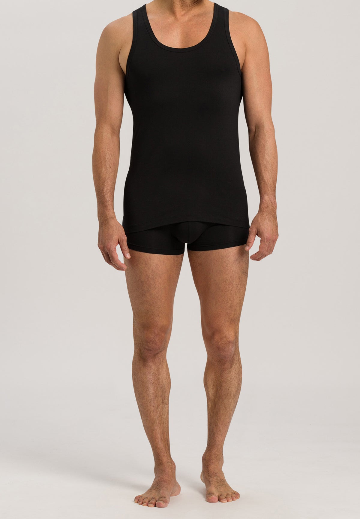 Cotton Superior Fitted Cotton Tank Top | Black 73087-199
