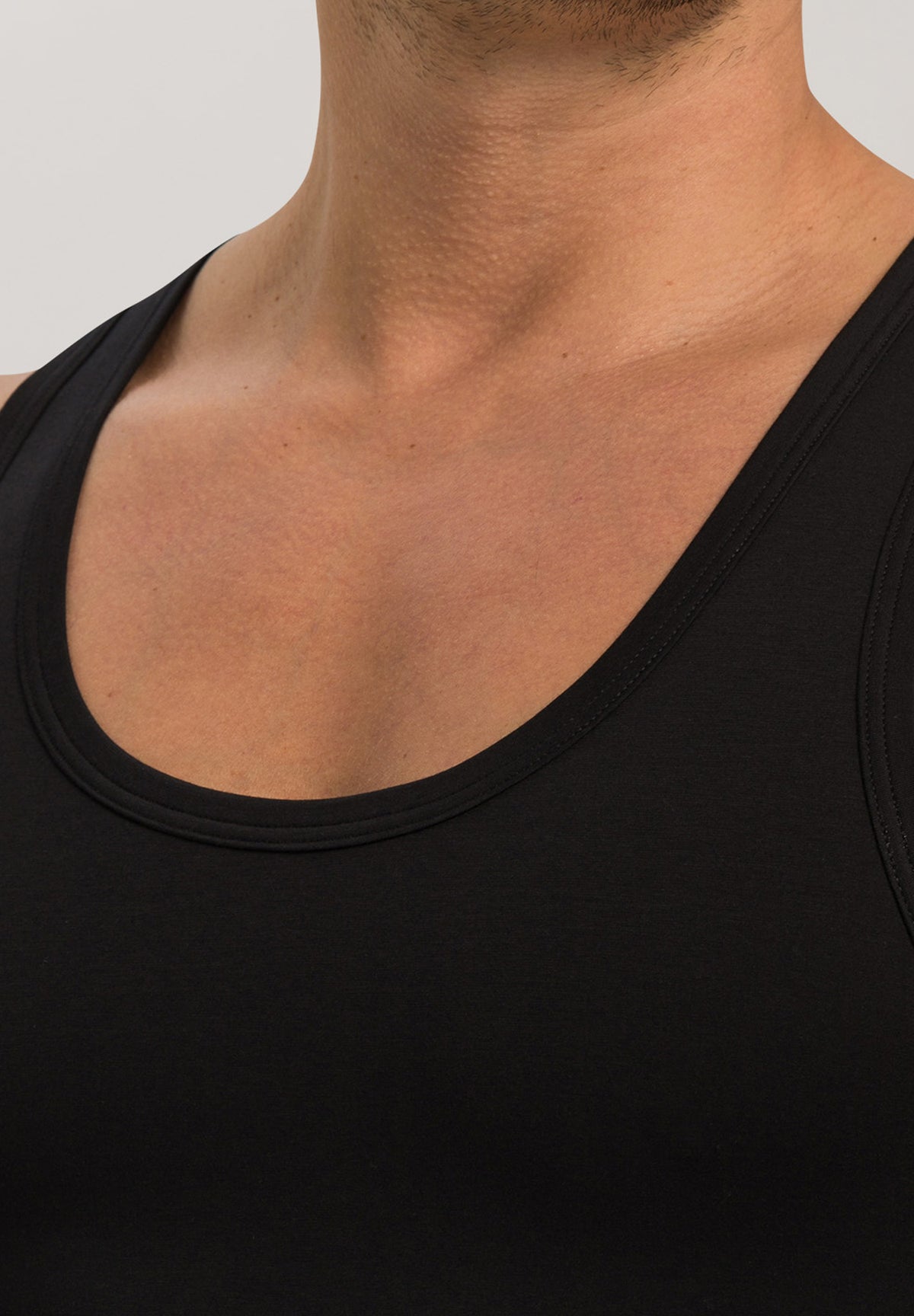 Cotton Superior Fitted Cotton Tank Top | Black 73087-199