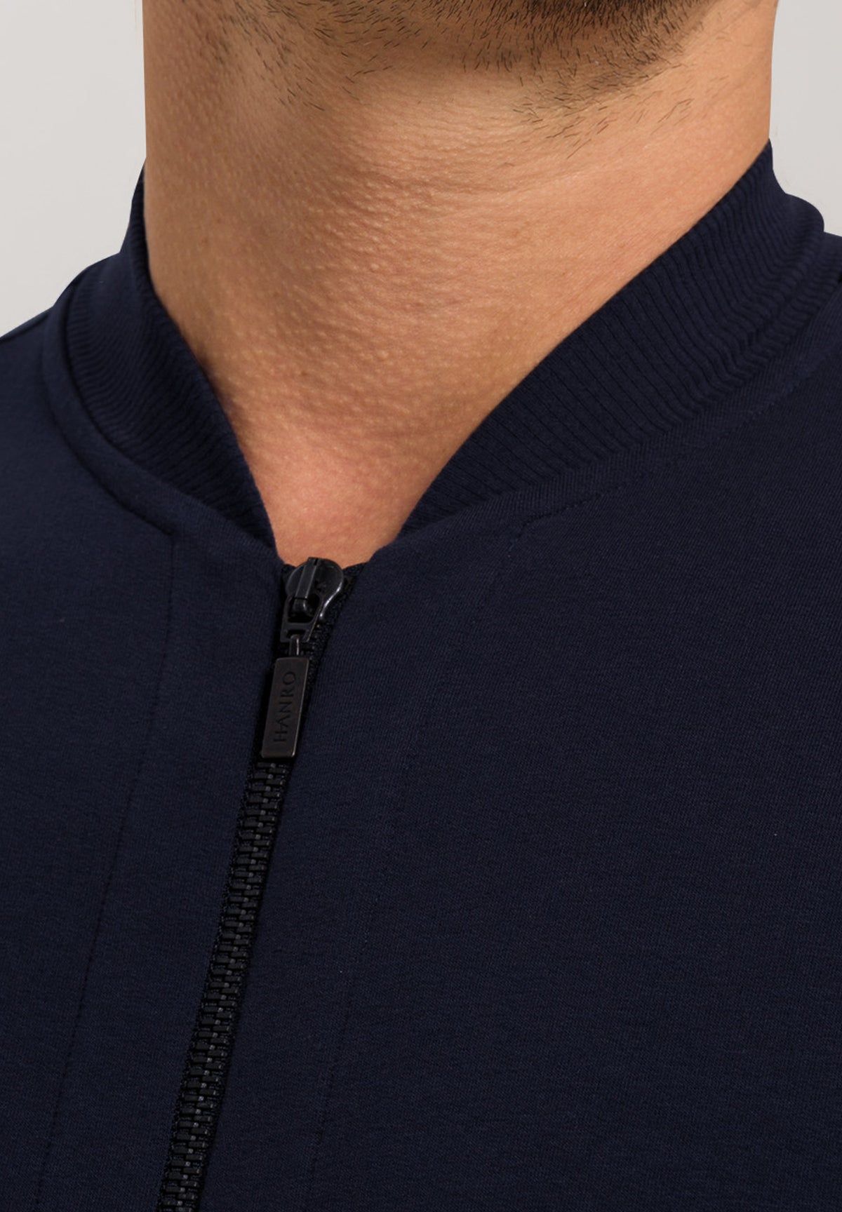 Living Cotton Zip-Up Jacket | Black Iris 75076-496