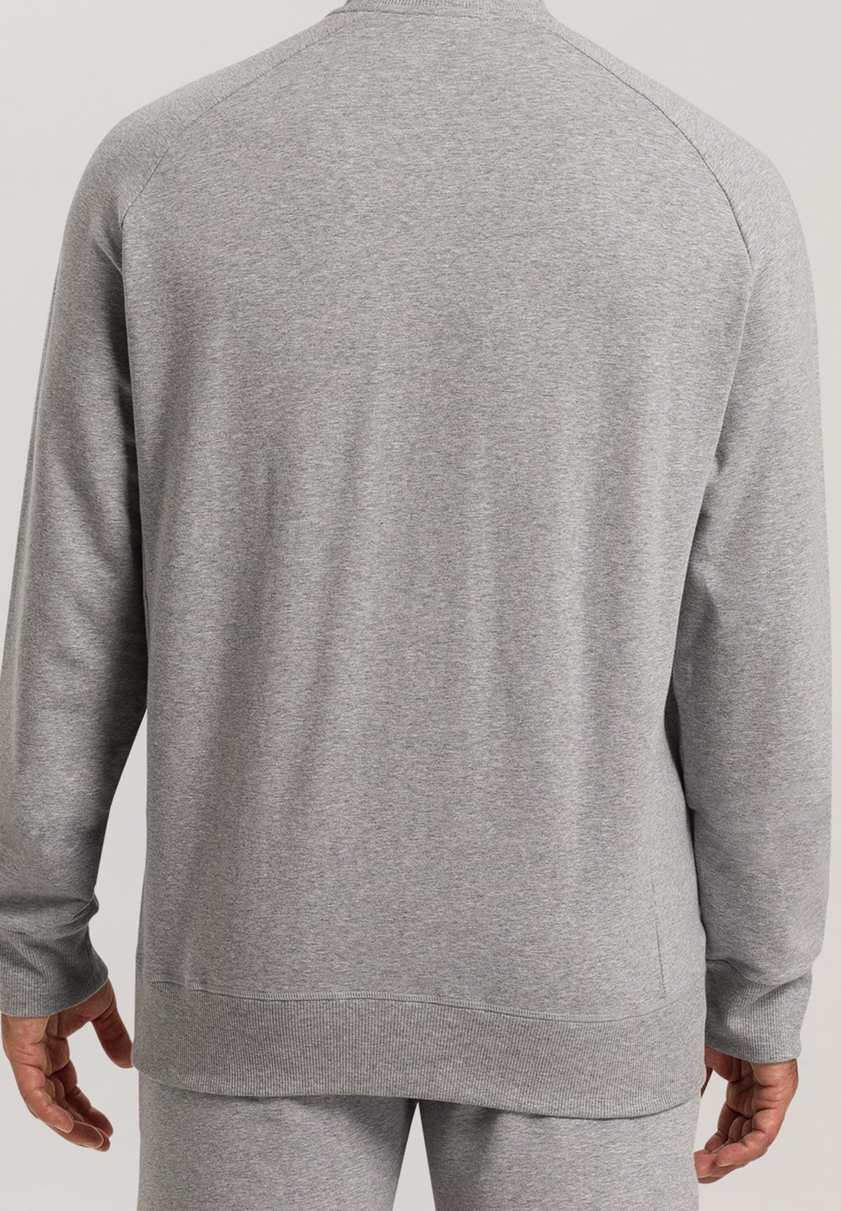 Living Cotton Zip-Up Jacket | Grey Melange 75076-1036