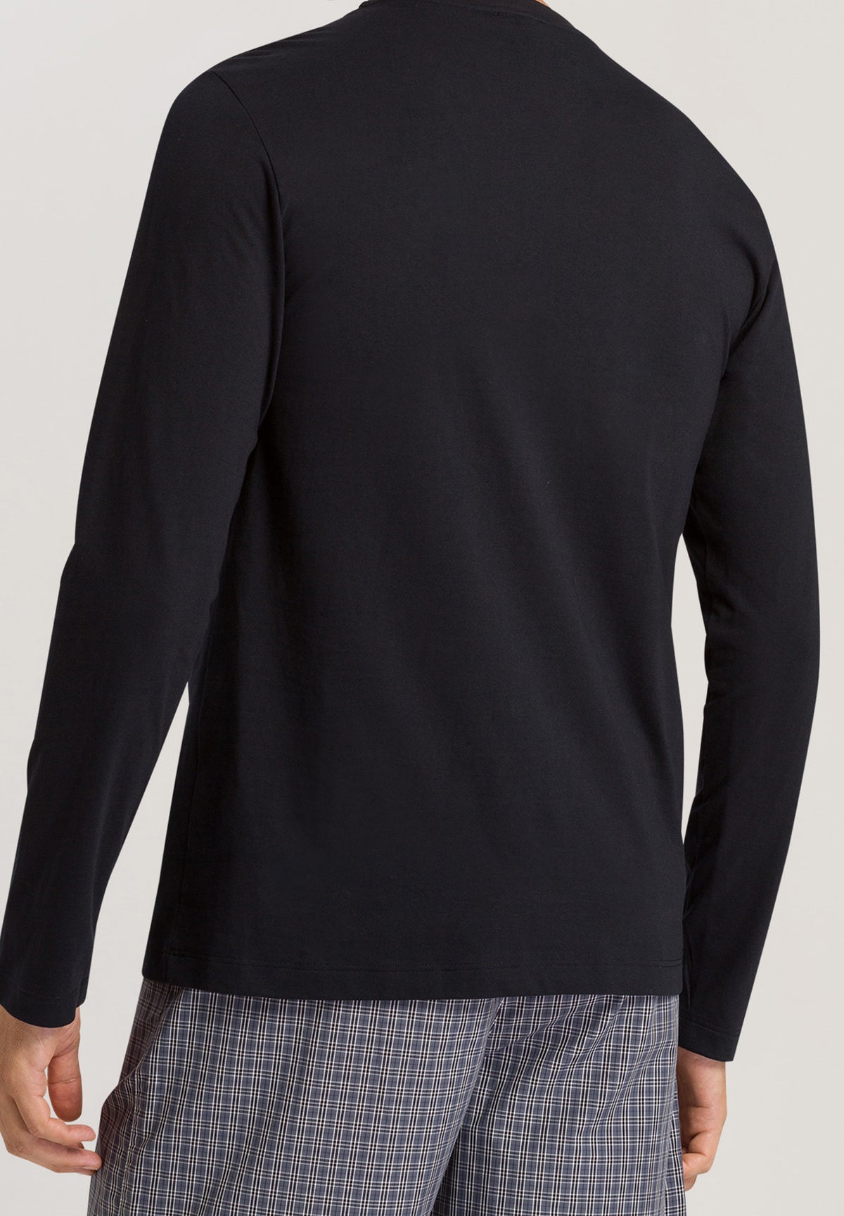 Living Shirts Cotton Crew Neck Top | Black 75053-019