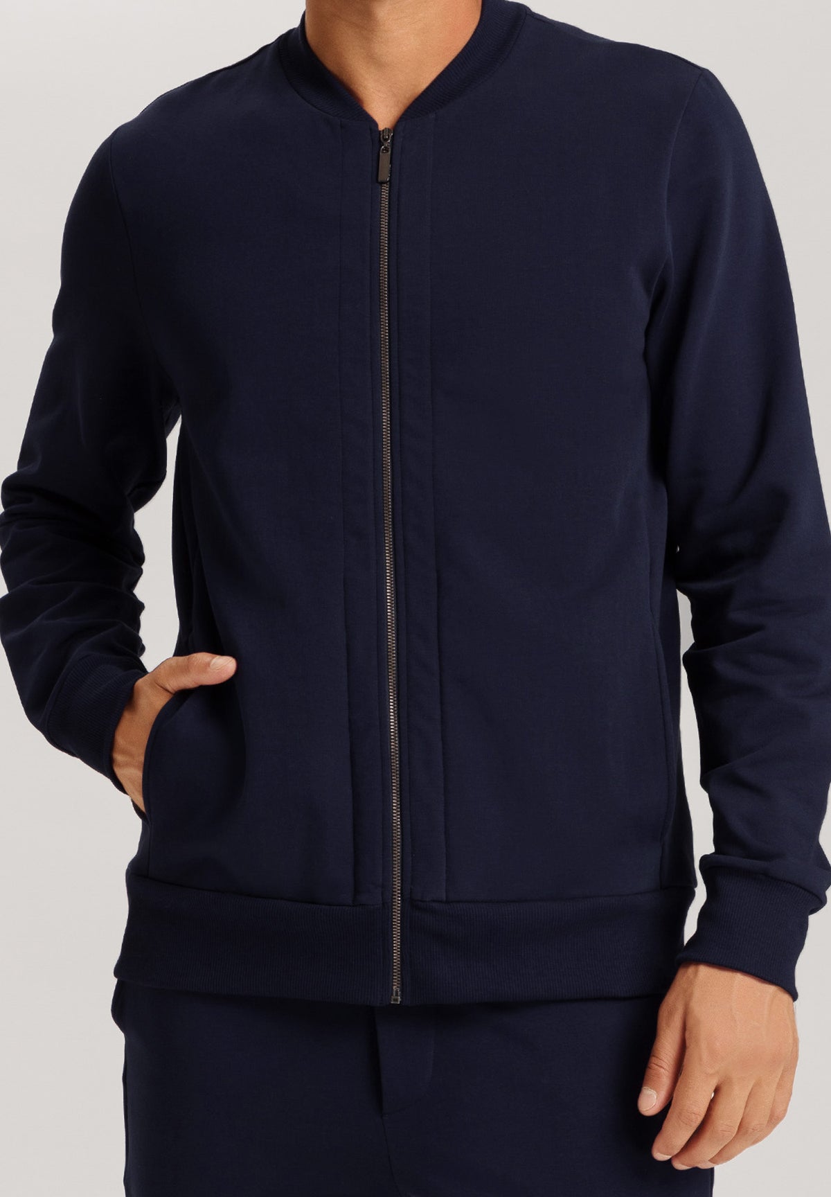 Natural Living Organic Cotton Zip-Up Jacket | Deep Navy 75774-1610