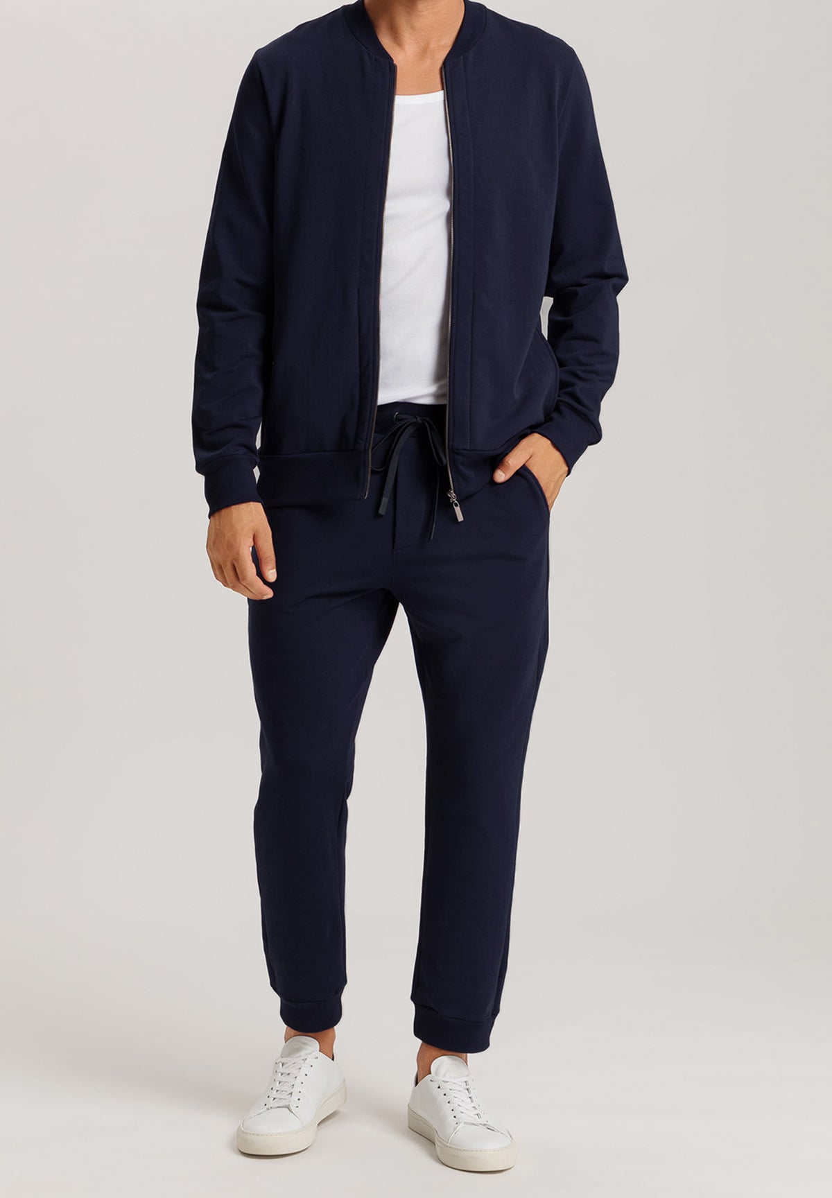 Natural Living Organic Cotton Zip-Up Jacket | Deep Navy 75774-1610