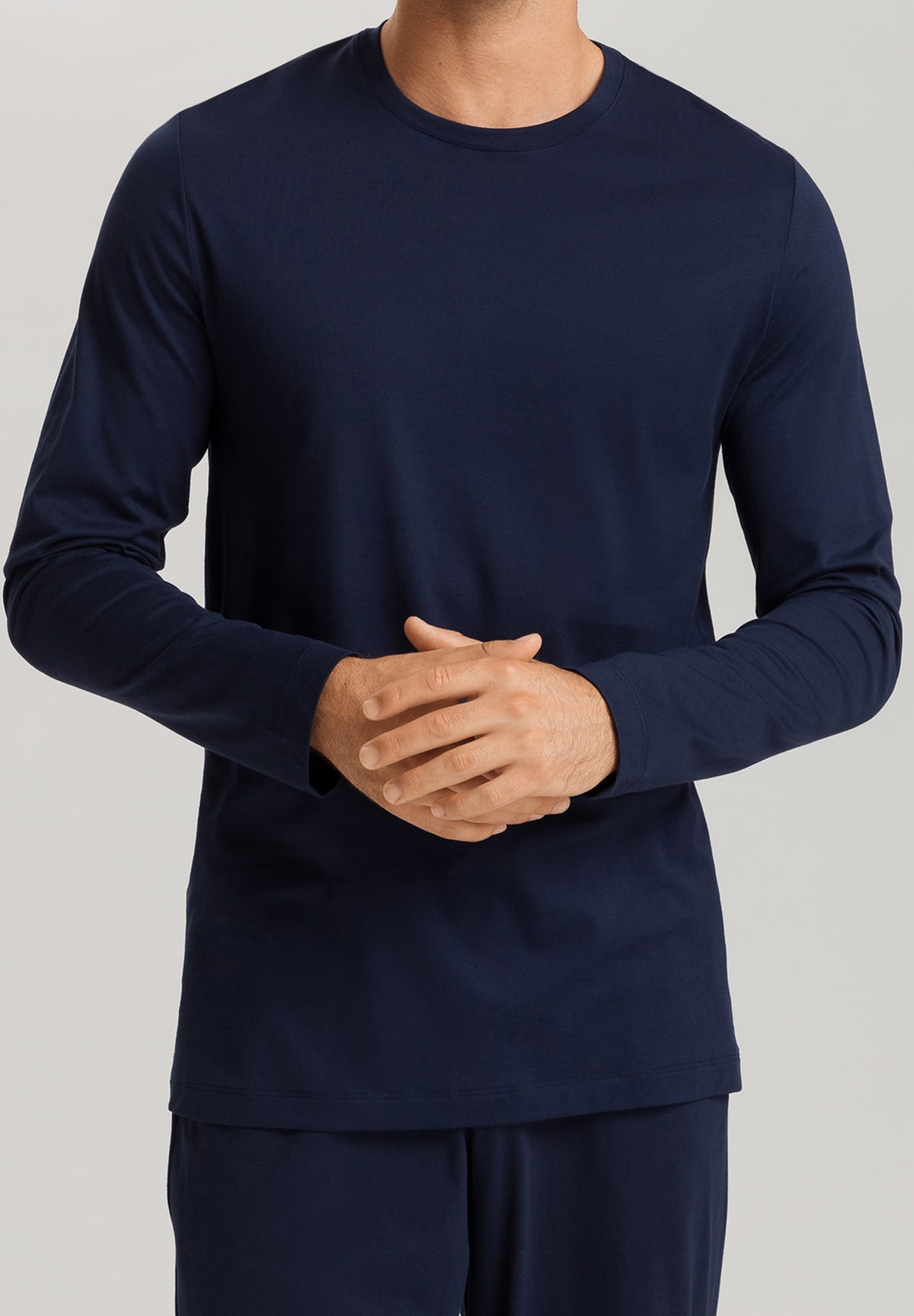 Night And Day Cotton Crew Neck Top  | Deep Navy 75431-1610