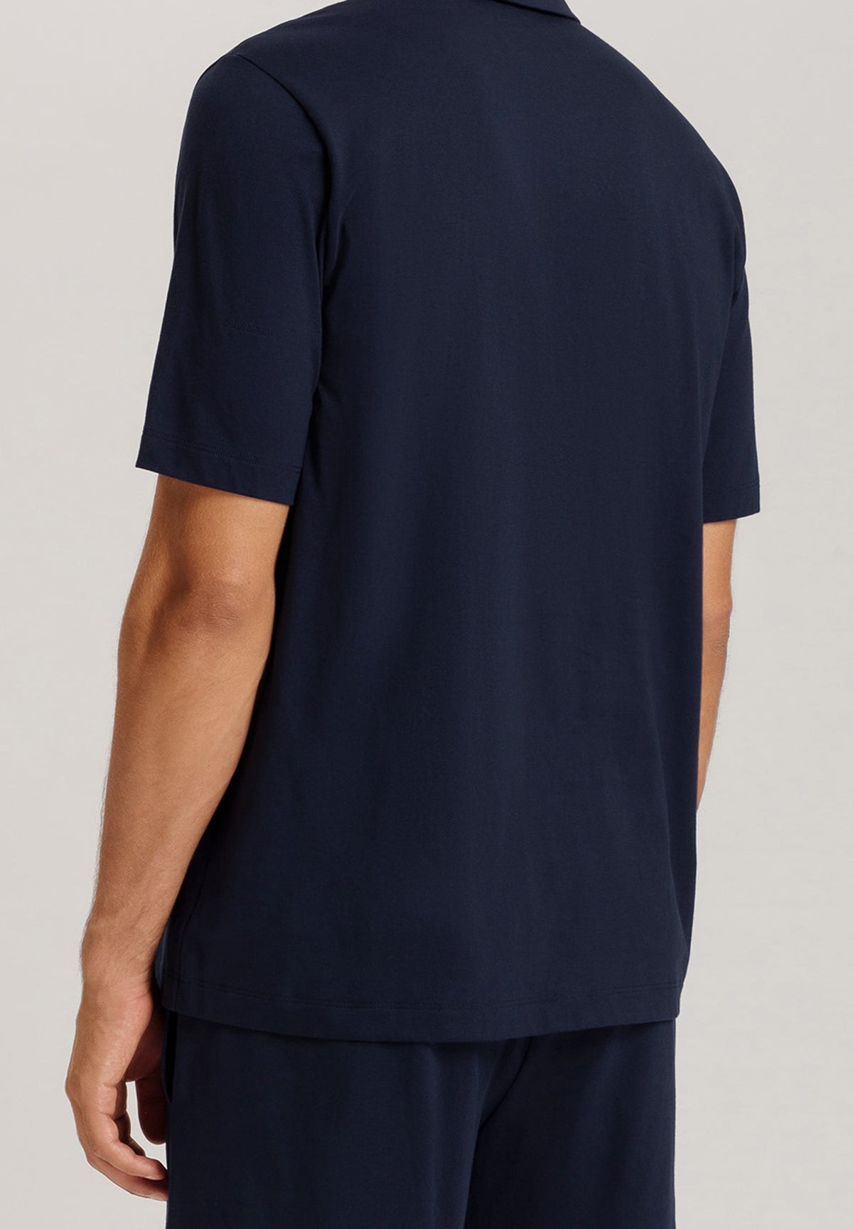 Night And Day Notch Collar Button Front Cotton Shirt | Deep Navy 75752-1610