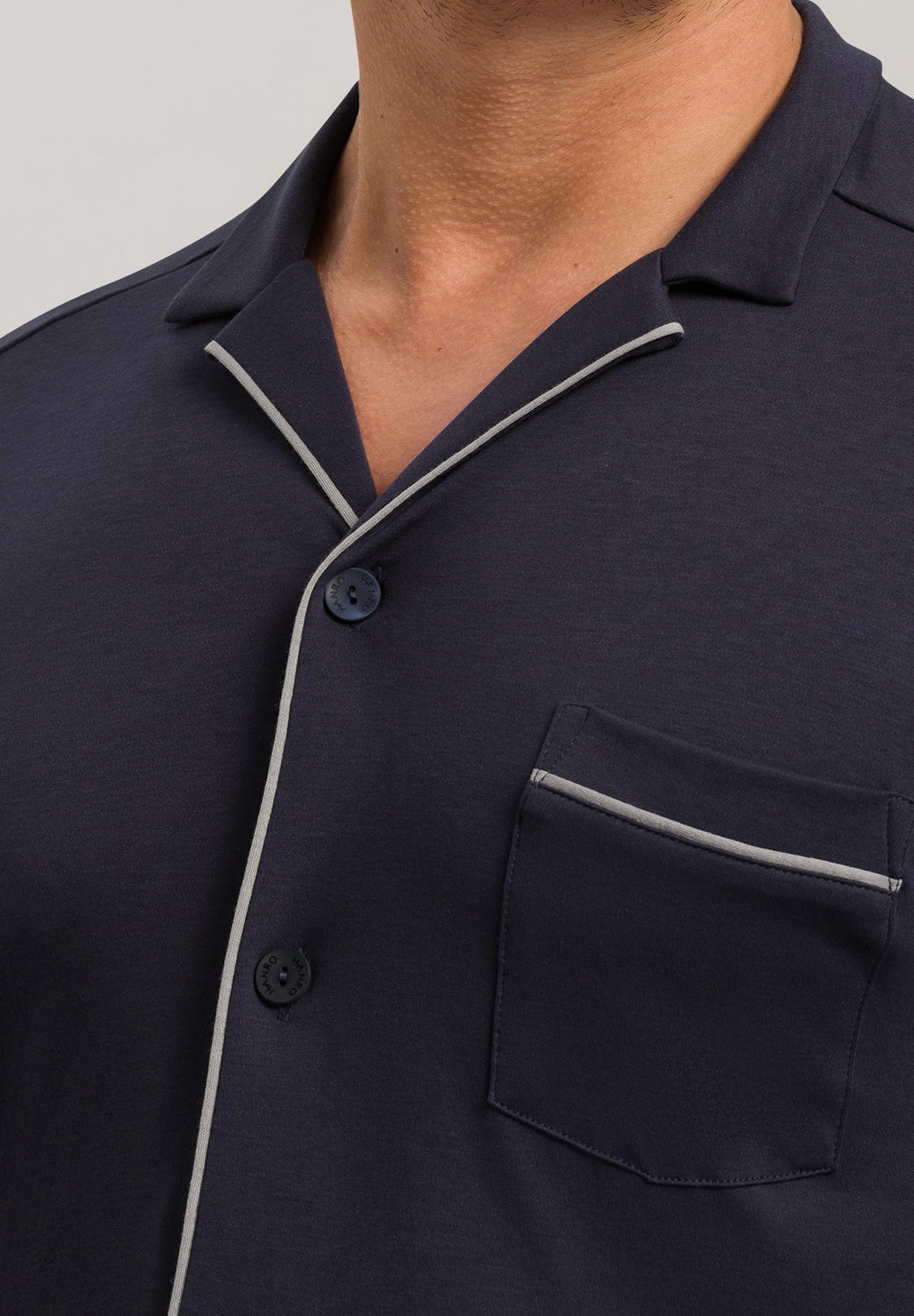 Night And Day Button Front Cotton Pajama Set | Black Iris 75586-496